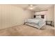 Calm and serene bedroom featuring a decorative headboard, soft lighting, and neutral tones for a relaxing atmosphere at 5401 S Siesta Ln, Tempe, AZ 85283