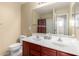 Bathroom features double sinks and a shower for convenience and comfort at 17358 N 185Th Ln, Surprise, AZ 85374
