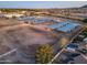 Aerial view of the horse property with stalls and open space, ready for equestrian activities at 20497 E Appaloosa Dr, Queen Creek, AZ 85142