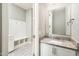 Stylish bathroom featuring granite countertop and modern fixtures offers a sleek and elegant design at 25339 N 19Th Ln, Phoenix, AZ 85085