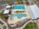 High angle aerial image of the pool and lake within a community at 25511 S 227Th St, Queen Creek, AZ 85142