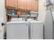 Laundry room with modern washer and dryer and ample storage at 2595 E Harrison Ct, Gilbert, AZ 85295