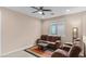 Cozy upstairs loft with comfortable seating and a ceiling fan at 2855 E Tina Dr, Phoenix, AZ 85050