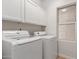 Clean laundry room with a modern washer and dryer set and natural light from the window at 5332 W Linda Ln, Chandler, AZ 85226