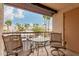 Relaxing balcony with seating offering beautiful views of the landscape at 5518 E Lindstrom Ln # 2038, Mesa, AZ 85215