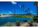 Picturesque water feature on the golf course offers a serene and scenic view at 9740 W Rockwood Dr, Peoria, AZ 85382