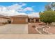 Charming single-story home showcasing a well-manicured desert landscape and a two-car garage at 15026 W Cactus Ridge Way, Surprise, AZ 85374