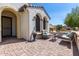 Cozy patio area featuring comfortable seating, perfect for relaxing and enjoying the outdoors at 1775 N 164Th Dr, Goodyear, AZ 85395