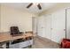 Spacious bedroom area with built in closet, ceiling fan and lots of light at 31527 N Sundown N Dr, San Tan Valley, AZ 85143