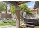 Inviting backyard featuring a spa and cozy seating area, perfect for relaxation at 5755 W Harrison St, Chandler, AZ 85226