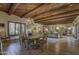 Elegant dining room featuring a wood ceiling, chandelier lighting, and ample natural light at 3119 Arroyo Hondo --, Carefree, AZ 85377