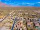 Scenic aerial view of desert homes boasting of mountain views and beautifully maintained landscaping at 10649 E Saddle Blanket Trl, Gold Canyon, AZ 85118