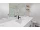 Updated bathroom with a large mirror, updated fixtures, and ample countertop space at 11671 S Jokake St, Phoenix, AZ 85044