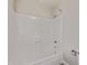 Clean, well-maintained white shower with updated shower head and fixtures at 11671 S Jokake St, Phoenix, AZ 85044
