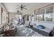 Bright sunroom with exercise equipment, comfortable seating, and outdoor views at 18327 N Summerbreeze Way, Surprise, AZ 85374
