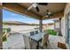 Outdoor living space featuring a covered patio, swimming pool, gazebo, and outdoor dining at 22744 E Stonecrest Dr, Queen Creek, AZ 85142