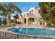 Inviting backyard with fenced in private pool, brick paver patio and built-in BBQ at 2395 W Riverside St, Chandler, AZ 85248
