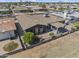 Aerial view of the home showcasing the backyard patio at 4055 E Catalina Cir, Mesa, AZ 85206