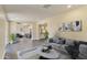 Inviting living room with modern furnishings and seamless flow to open kitchen at 4055 E Catalina Cir, Mesa, AZ 85206
