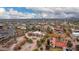 High-angle view of desert home on a large lot surrounded by green trees and panoramic views of the sprawling neighborhood at 706 N Signal Butte Rd, Mesa, AZ 85207