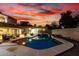 Private pool area with a built-in hot tub, relaxing lounge chairs, and a covered patio at 706 N Signal Butte Rd, Mesa, AZ 85207