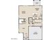 Detailed first floor plan showcasing the layout of the kitchen, living, dining, and flex rooms at 9823 W Agora Ln, Tolleson, AZ 85353