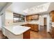 Bright kitchen with wooden cabinets, an island, and a skylight at 1213 W Esplanade St, Mesa, AZ 85201