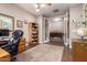 Spacious office featuring neutral walls, wood floors, and glass paneled French doors at 3209 W Spur Dr, Phoenix, AZ 85083