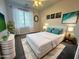 Inviting bedroom with a plush bed, soft lighting, and stylish decor at 11106 E Serafina Ave, Mesa, AZ 85212
