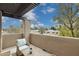 Balcony view offers comfortable outdoor seating and serene views of the community at 11260 N 92Nd St # 2025, Scottsdale, AZ 85260