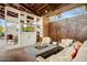 Stylish outdoor living area with TV, fireplace, and comfortable seating at 1372 N Zane Dr, Chandler, AZ 85226