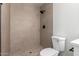 Bathroom with tiled walk-in shower, pebble floor, and modern fixtures at 1900 S Coconino Dr, Apache Junction, AZ 85120