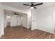 Spacious bedroom featuring wood flooring, recessed lights, and multiple closets at 1900 S Coconino Dr, Apache Junction, AZ 85120