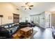 Bright and airy living room with hardwood floors, high ceilings, and an open layout at 20630 N 42Nd Ave, Glendale, AZ 85308