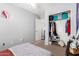 Bedroom with a ceiling fan and closet at 23359 W Cocopah St, Buckeye, AZ 85326