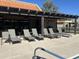 Resort-style poolside area with several lounge chairs under a shaded structure at 3345 E University Dr # 29, Mesa, AZ 85213