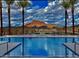 Mountain view from the clear community swimming pool at 5748 E Sierra Morena St, Mesa, AZ 85215