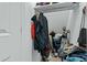 Walk-in closet provides ample storage with shelving and clothing racks at 1255 N Arizona Ave # 1043, Chandler, AZ 85225