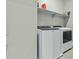 A modern laundry room with high-efficiency washer and dryer, and ample shelving creates convenience at 1255 N Arizona Ave # 1043, Chandler, AZ 85225