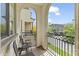 Balcony area with beautiful neighborhood views and outdoor seating at 1679 E Dogwood Ln, Gilbert, AZ 85295