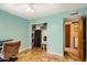 This bedroom is perfect for an office, with lots of storage and access to the laundry at 2167 E Aspen Dr, Tempe, AZ 85282
