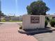 Community entrance sign: The Village at Shalimar, landscaped with pavers and mature plantings at 2167 E Aspen Dr, Tempe, AZ 85282