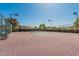 Well-maintained tennis court surrounded by lush greenery with a secure fence, offering a perfect recreation space at 2348 W Comstock Dr, Chandler, AZ 85224