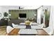 Open-concept living space with dining area, accented by stylish decor and natural light at 4617 E La Puente Ave, Phoenix, AZ 85044
