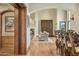 Spacious living room with fireplace and decorative furnishings creates a cozy atmosphere at 5902 E Arcadia Ln, Phoenix, AZ 85018