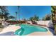 Beautiful backyard pool with lush landscaping, perfect for cooling off on hot summer days at 6720 W Mcrae Way, Glendale, AZ 85308