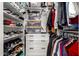 Organized walk-in closet featuring clothing racks, shelving, storage bins, and white storage drawers at 20690 E Sunset Dr, Queen Creek, AZ 85142