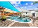 Beautiful backyard with pool area shaded by stylish sunshades, set against a backdrop of lush greenery at 3126 N 17Th Dr, Phoenix, AZ 85015