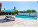Private swimming pool and lounge area offering ultimate relaxation in the sun at 3514 N 83Rd St, Scottsdale, AZ 85251
