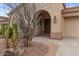 Front door entrance with desert landscaping and beautiful desert landscaping at 4515 E Rakestraw Ln, Gilbert, AZ 85298